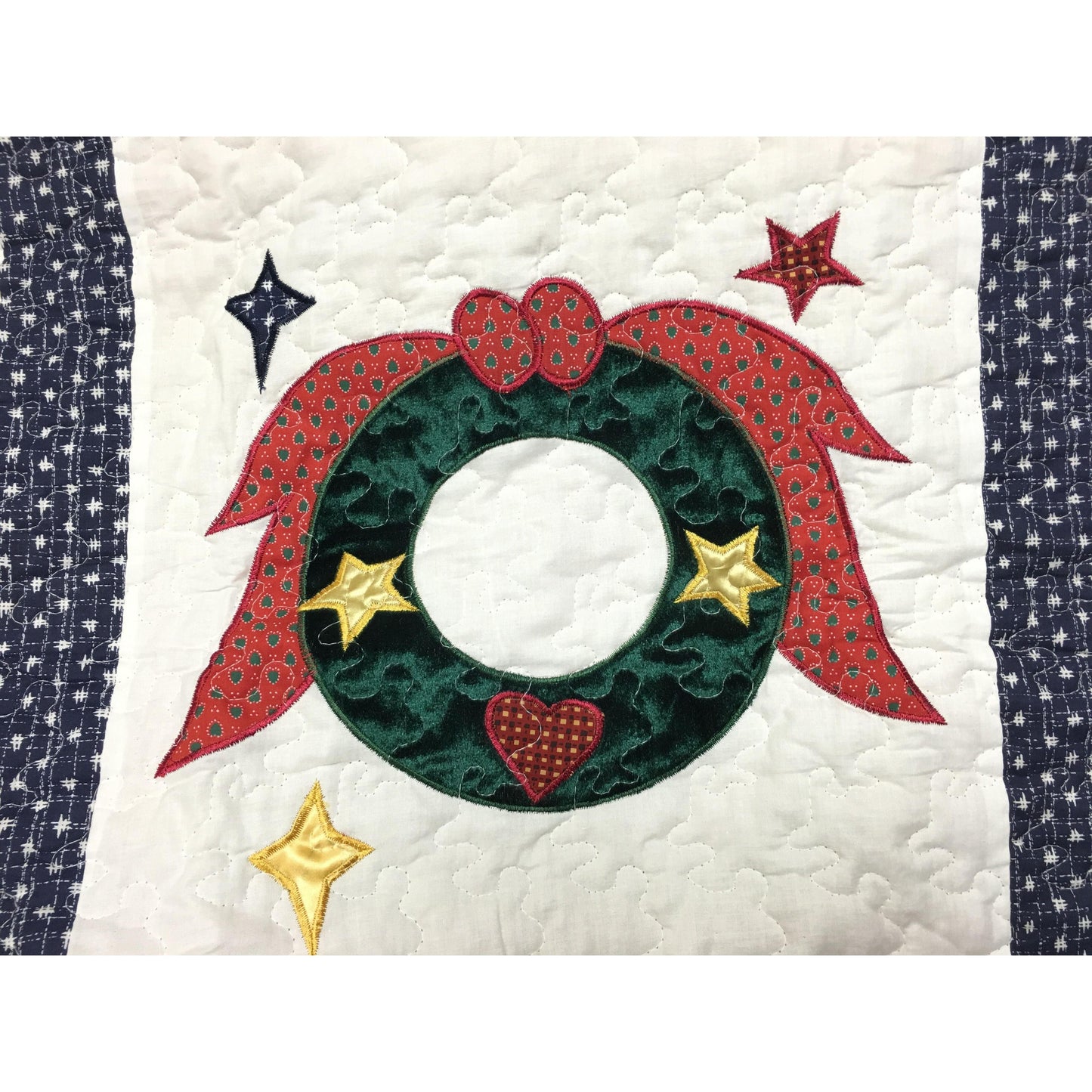 Happy Christmas Cotton Quilted Reversible Throw Blanket