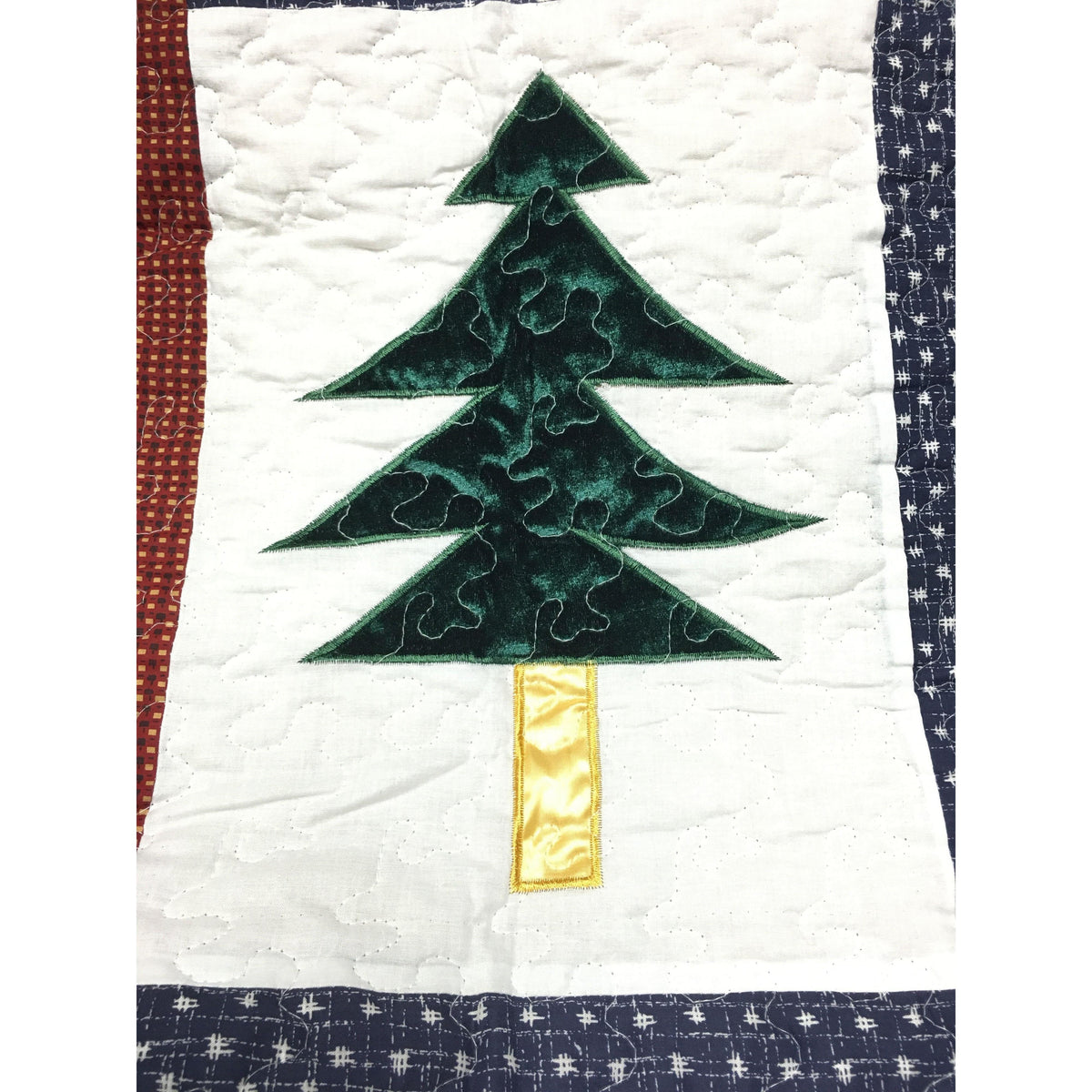 Happy Christmas Cotton Quilted Reversible Throw Blanket