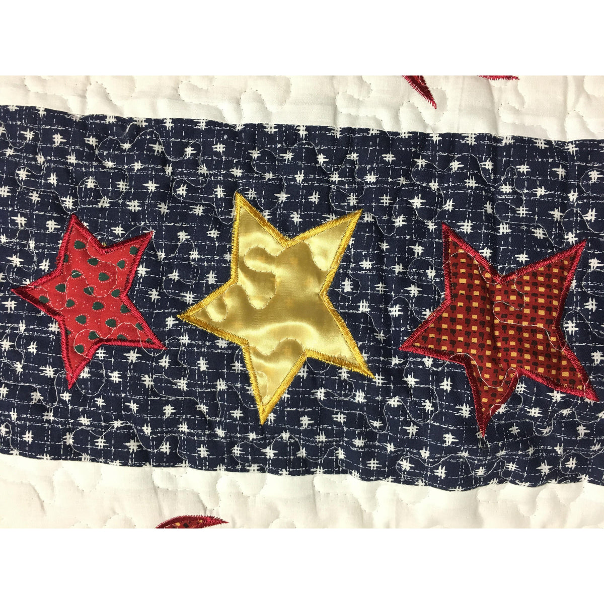 Happy Christmas Cotton Quilted Reversible Throw Blanket