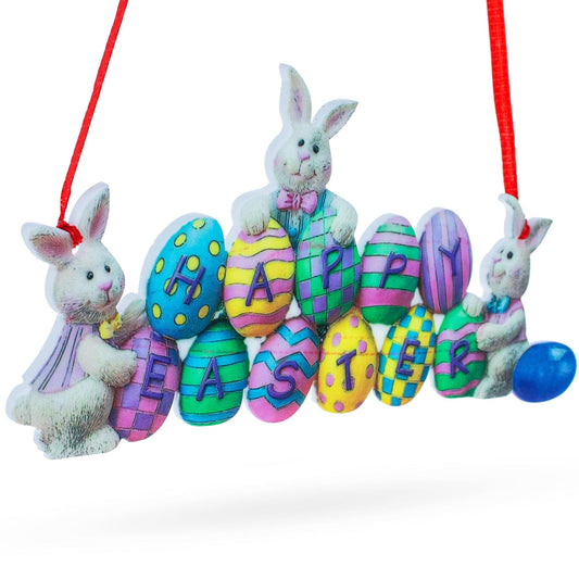 a group of bunnies holding eggs