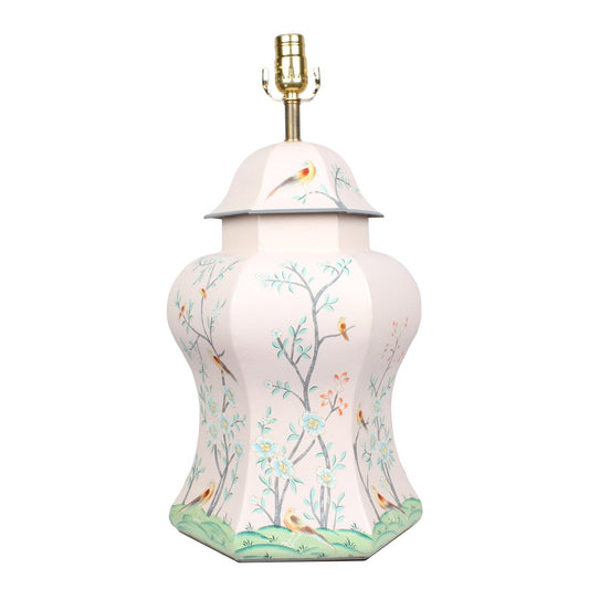 a white and gold lamp