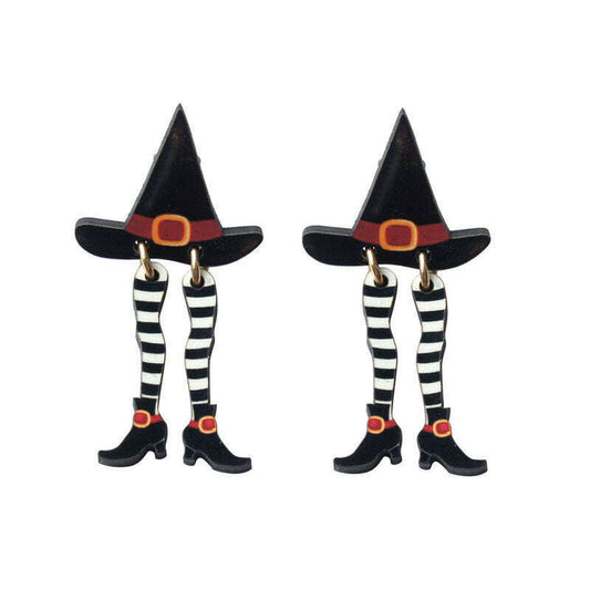 Hidden Witch Halloween Earrings by Laliblue