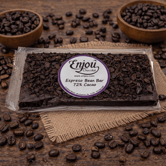a chocolate bar with beans in it
