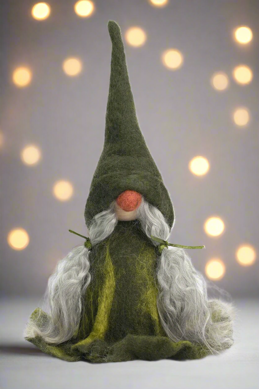 Tomte Gnome - Hilma (Green Dress)
