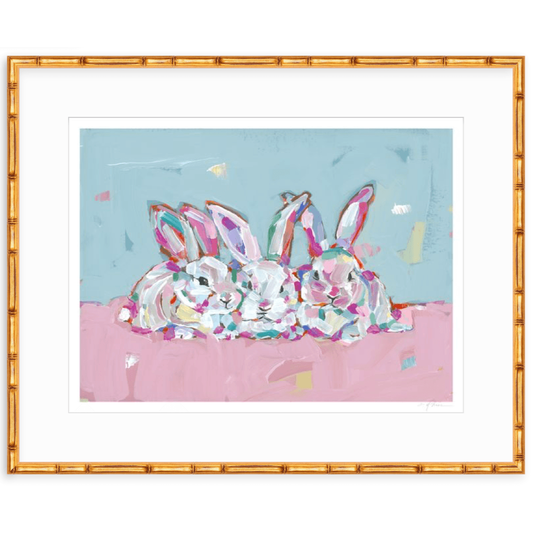 Hip Hap Hop Bunnies Fine Art Print