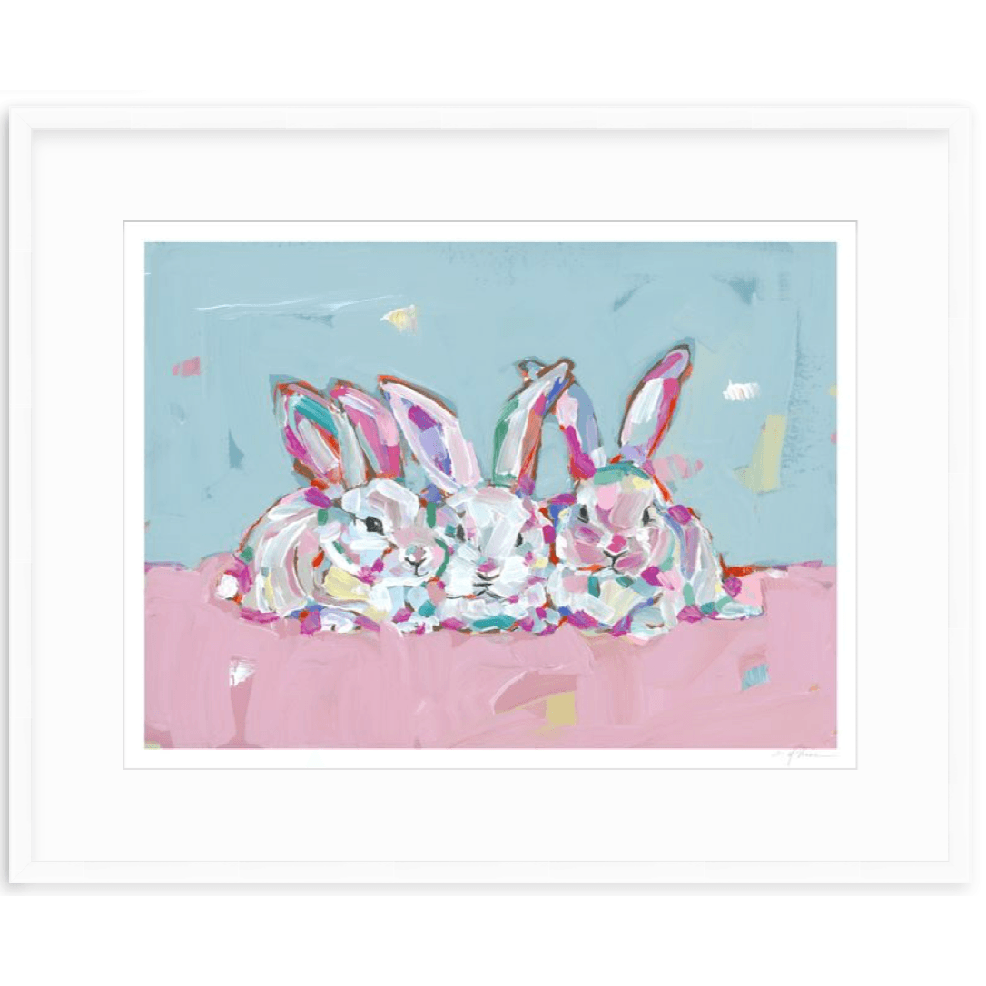 Hip Hap Hop Bunnies Fine Art Print