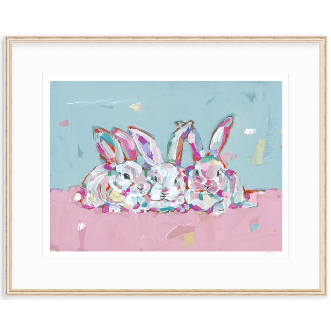 Hip Hap Hop Bunnies Fine Art Print