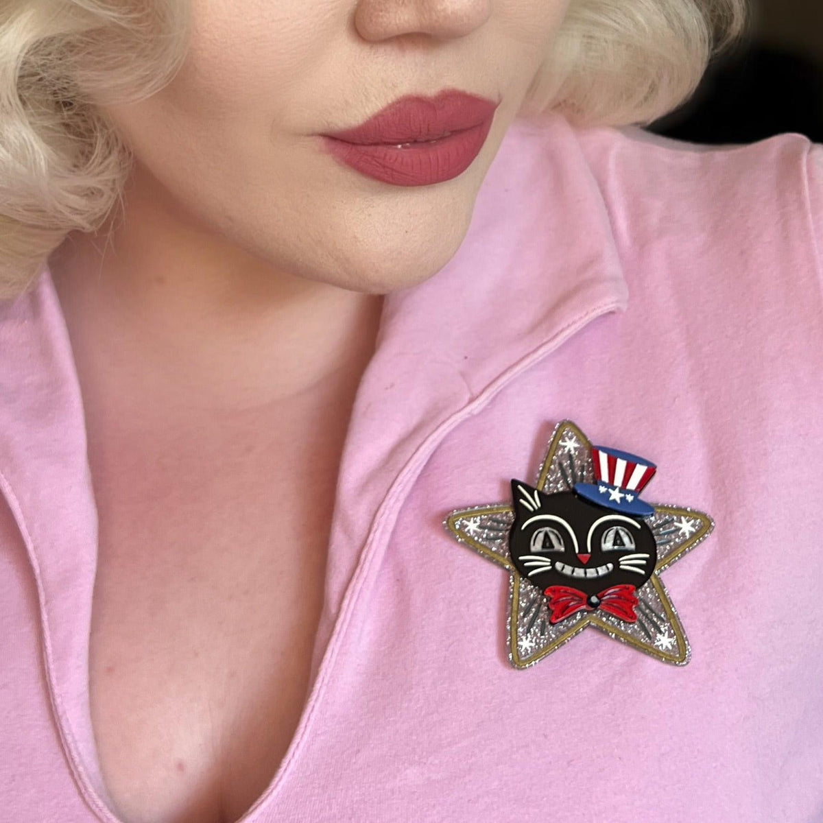 Hiss Bang Pop Brooch by Johanna Parker x Lipstick & Chrome