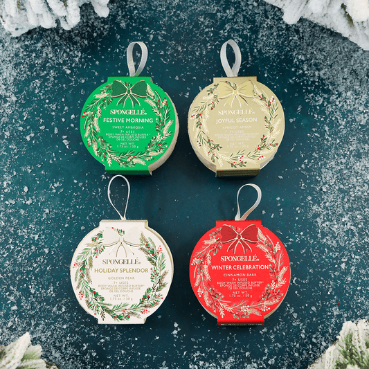 a group of christmas ornaments