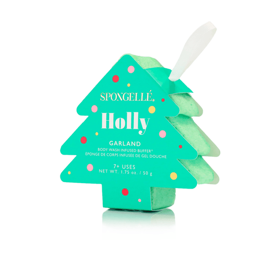 a green container with a christmas tree design