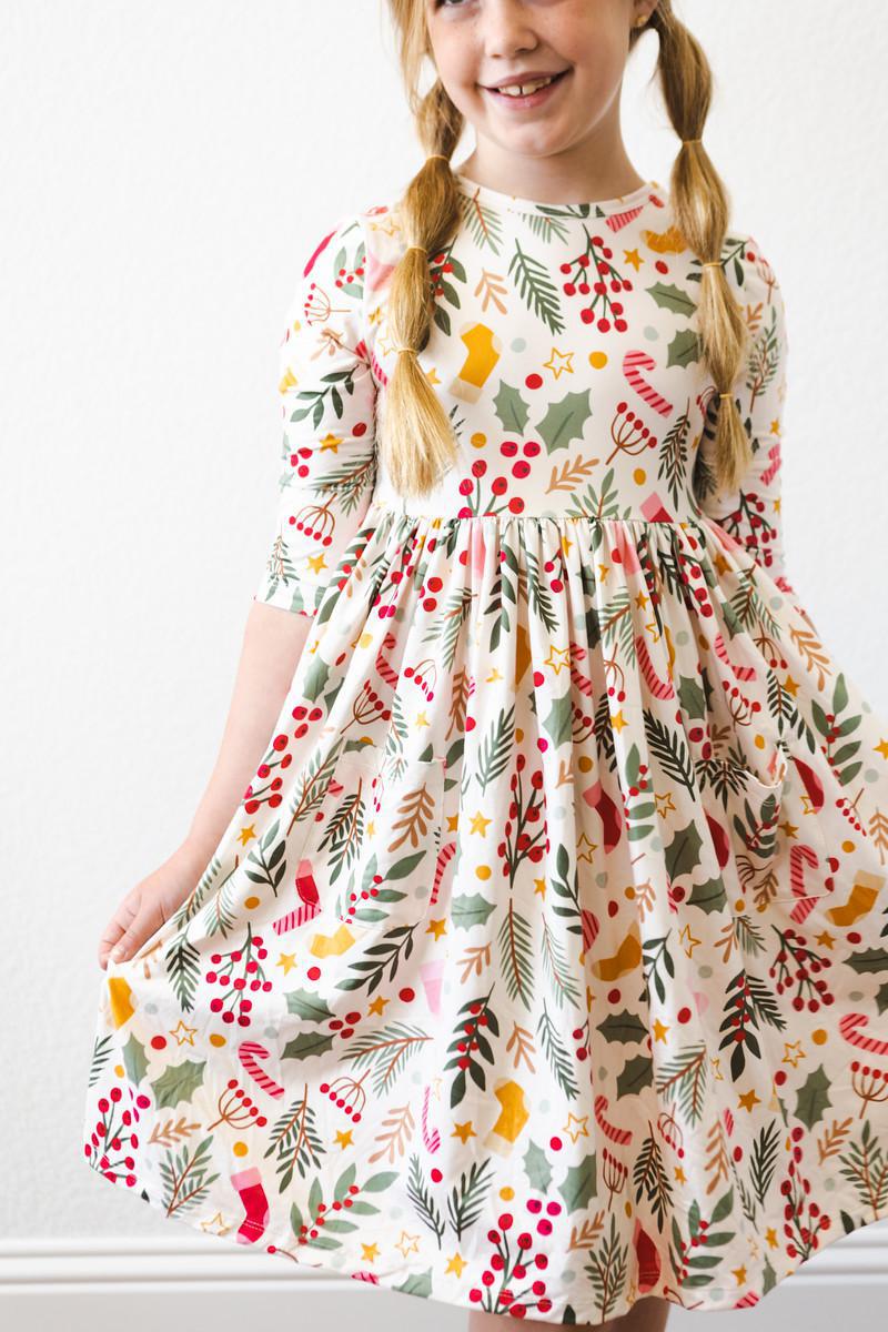 a girl wearing a dress