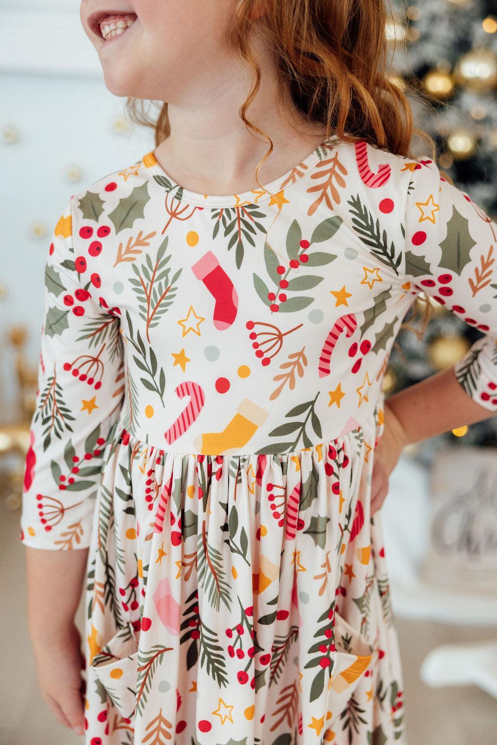 a girl wearing a dress