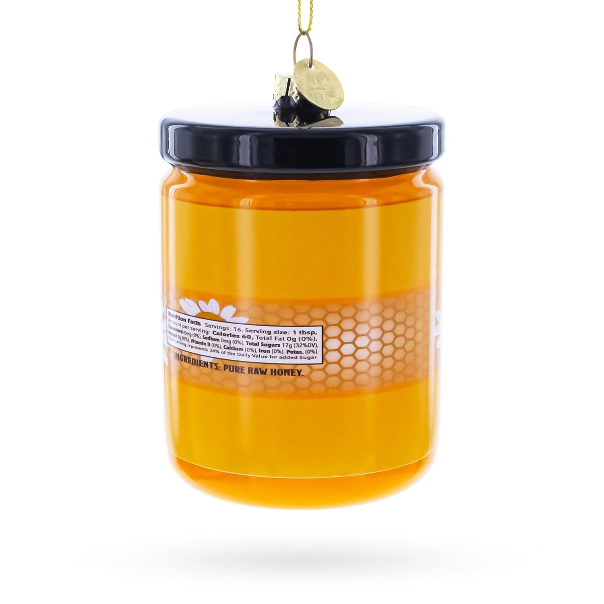 Honey Jar Glass Christmas Ornament