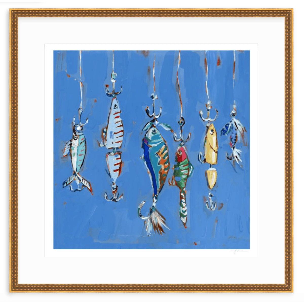 Hooked On You Fish Lures Fine Art Print
