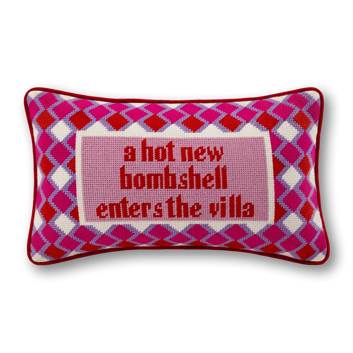 Hot New Bombshell Needlepoint Pillow