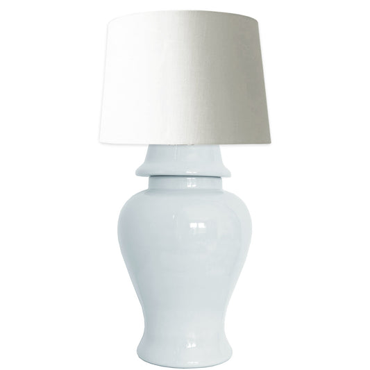 Hydrangea Light Blue Ginger Jar Lamp