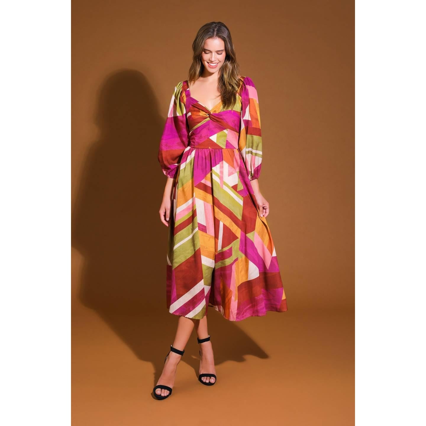 FLORAL CASCADE WOVEN MINI DRESS