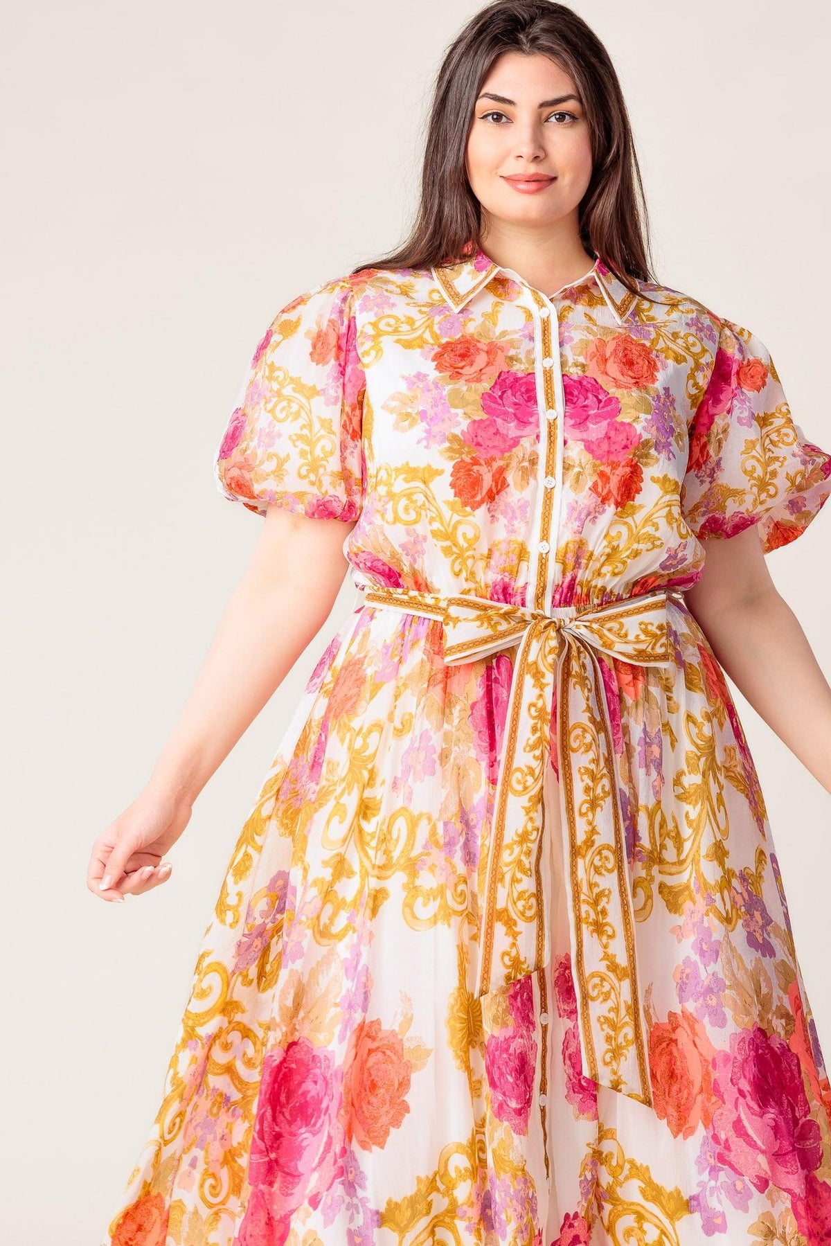 a woman wearing a dress