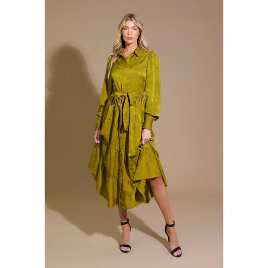 TOTAL APPEAL WOVEN JACQUARD MIDI DRESS