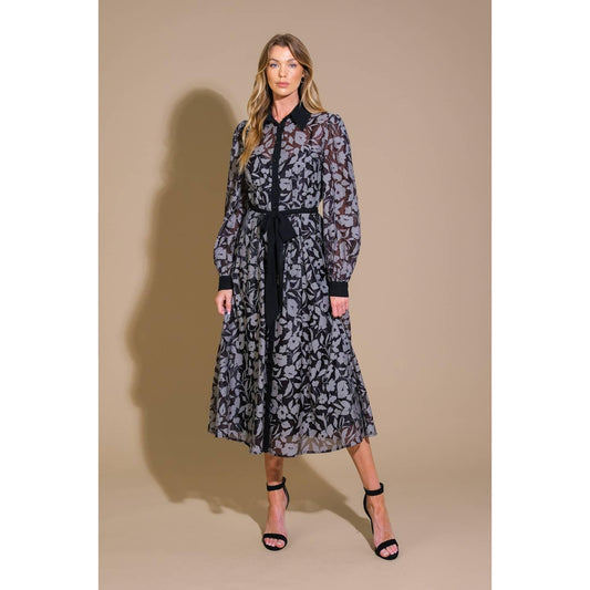 CAPTIVATING ALWAYS JACQUARD MIDI DRESS