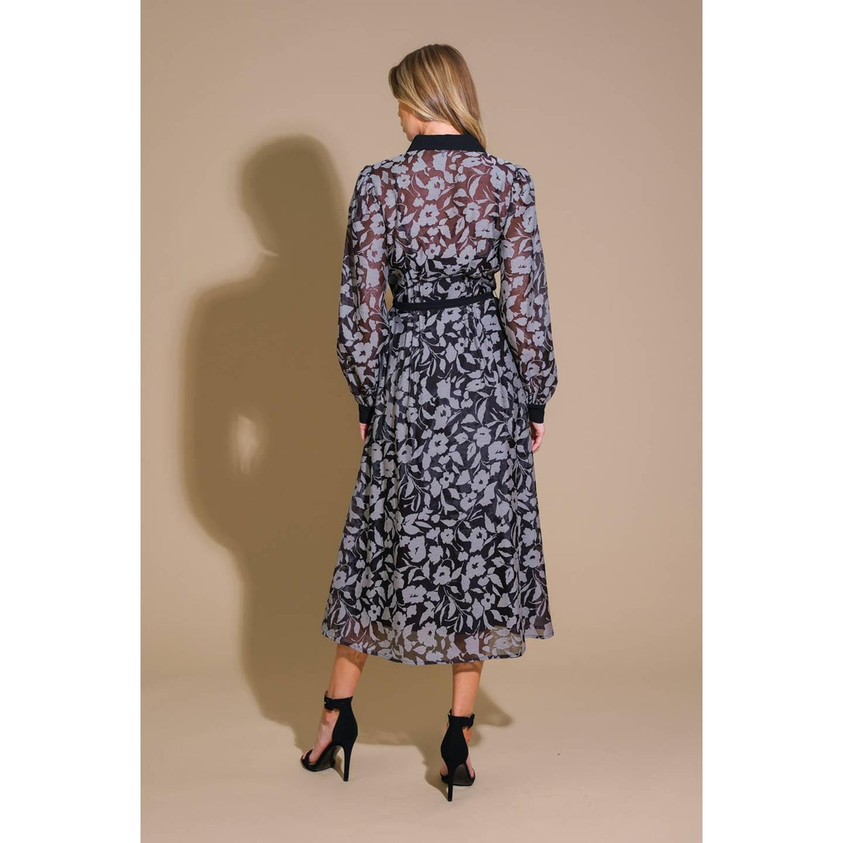 a woman in a dress