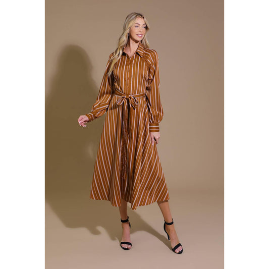 FOREVER YOUR GIRL WOVEN MIDI DRESS