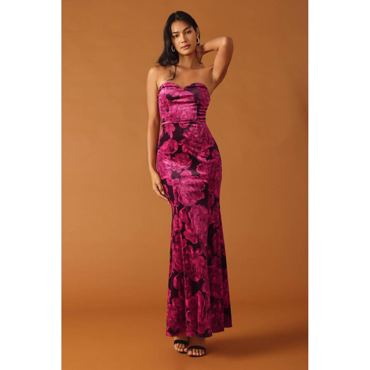 a woman in a dress