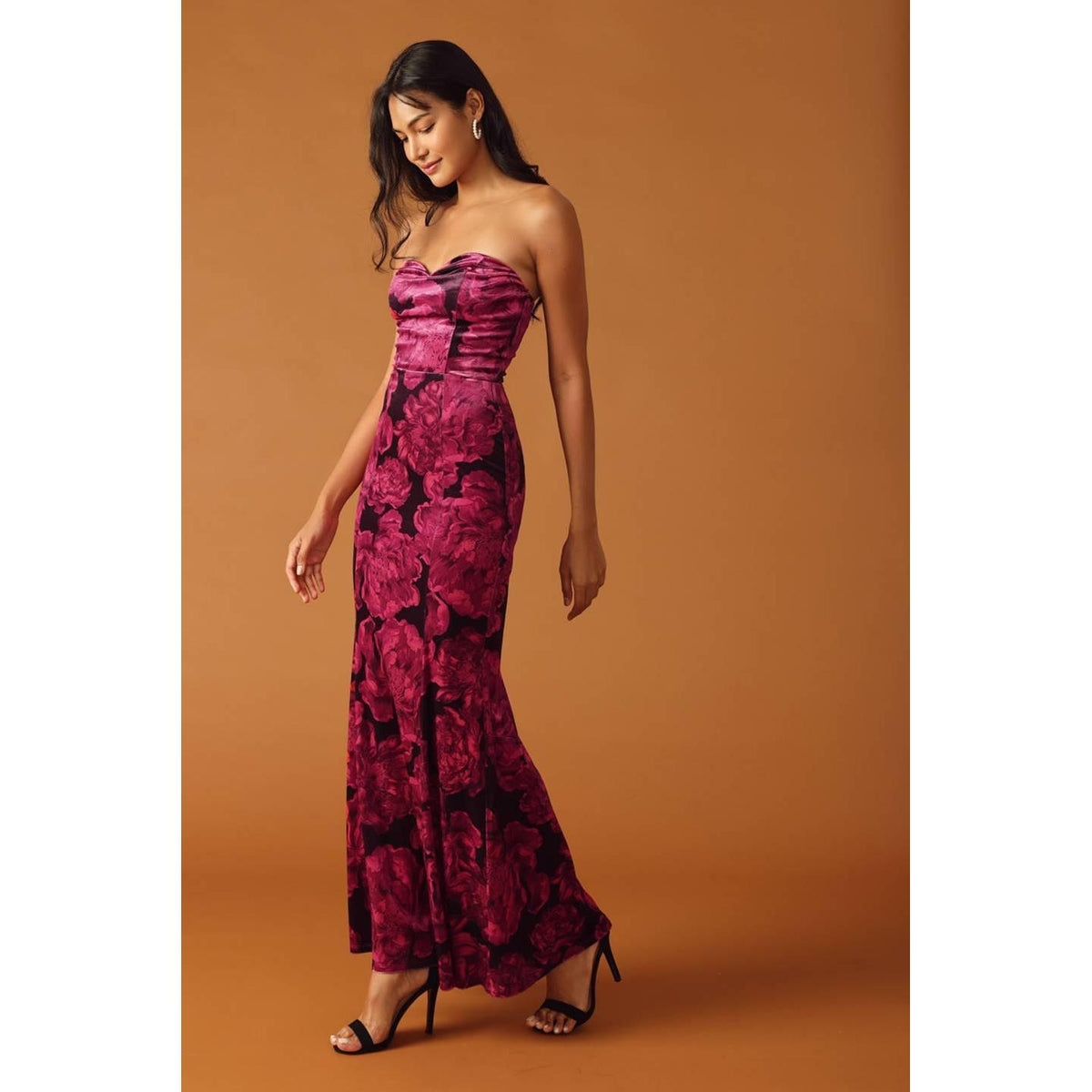 a woman in a dress