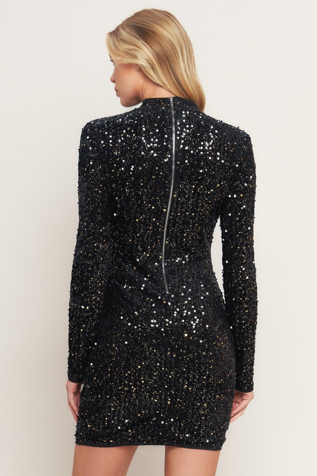 WHIMS OF FATE SEQUIN MINI DRESS