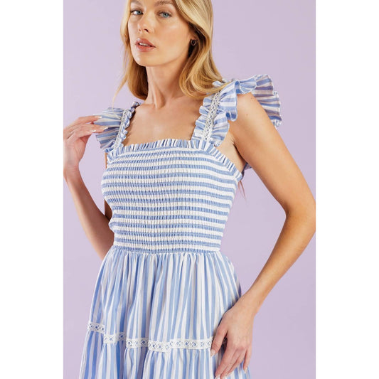SWING OF THINGS WOVEN MIDI DRESS