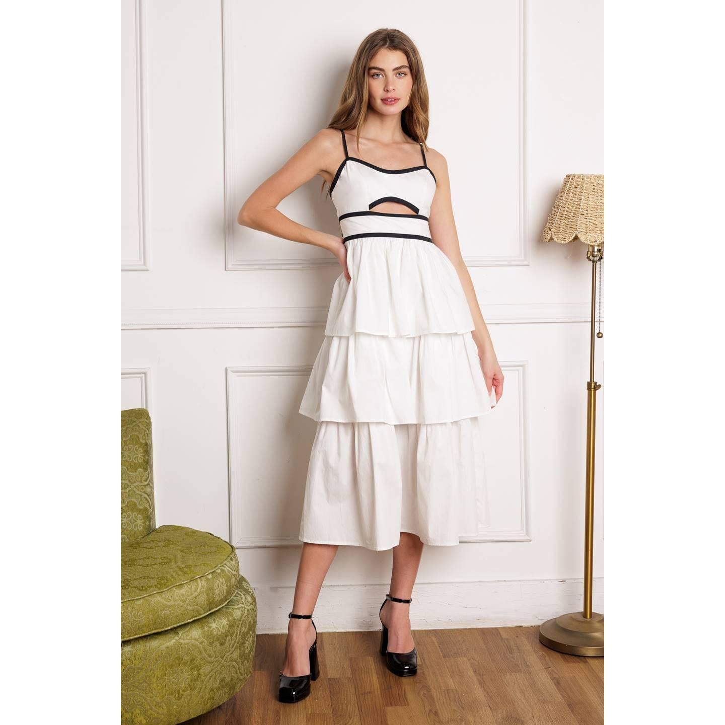 GO GETTER WOVEN MIDI DRESS