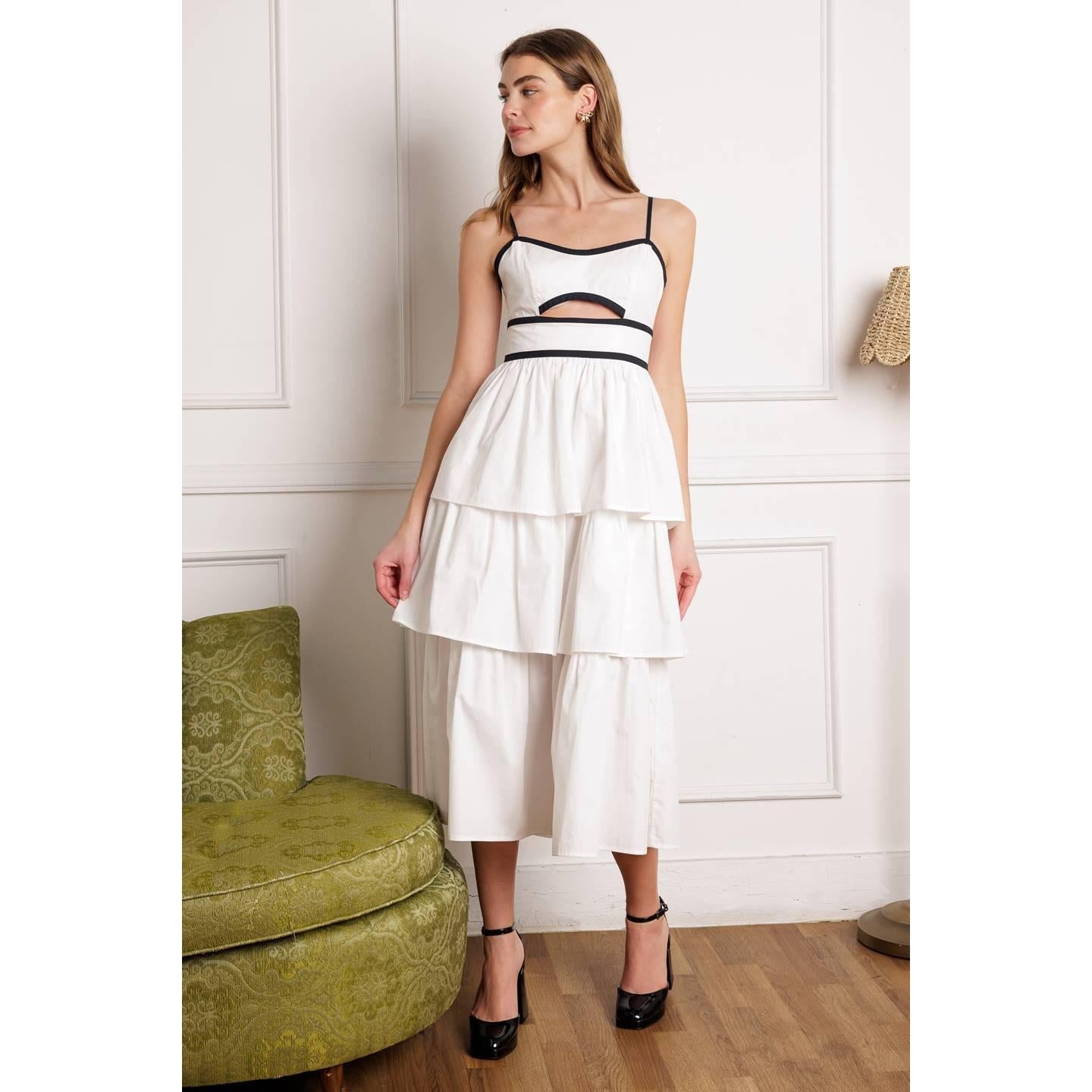 GO GETTER WOVEN MIDI DRESS