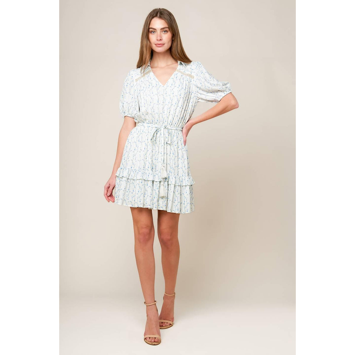 a woman in a white dress