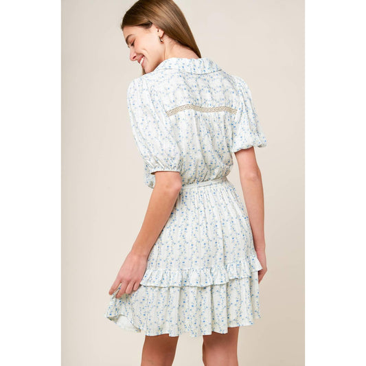 SKYWARD BLUE WOVEN MINI DRESS