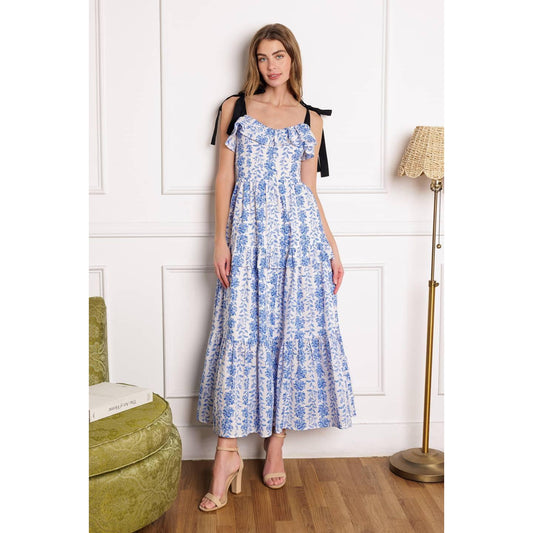 OFF FOR THE DAY WOVEN MIDI DRESS