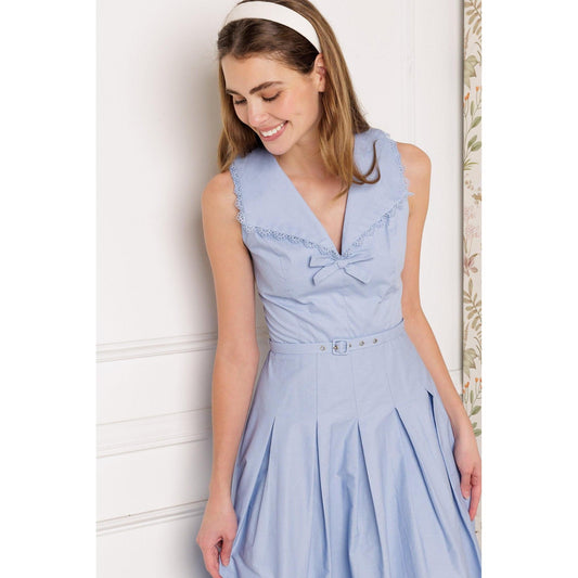 HOPPING ISLANDS WOVEN MIDI DRESS