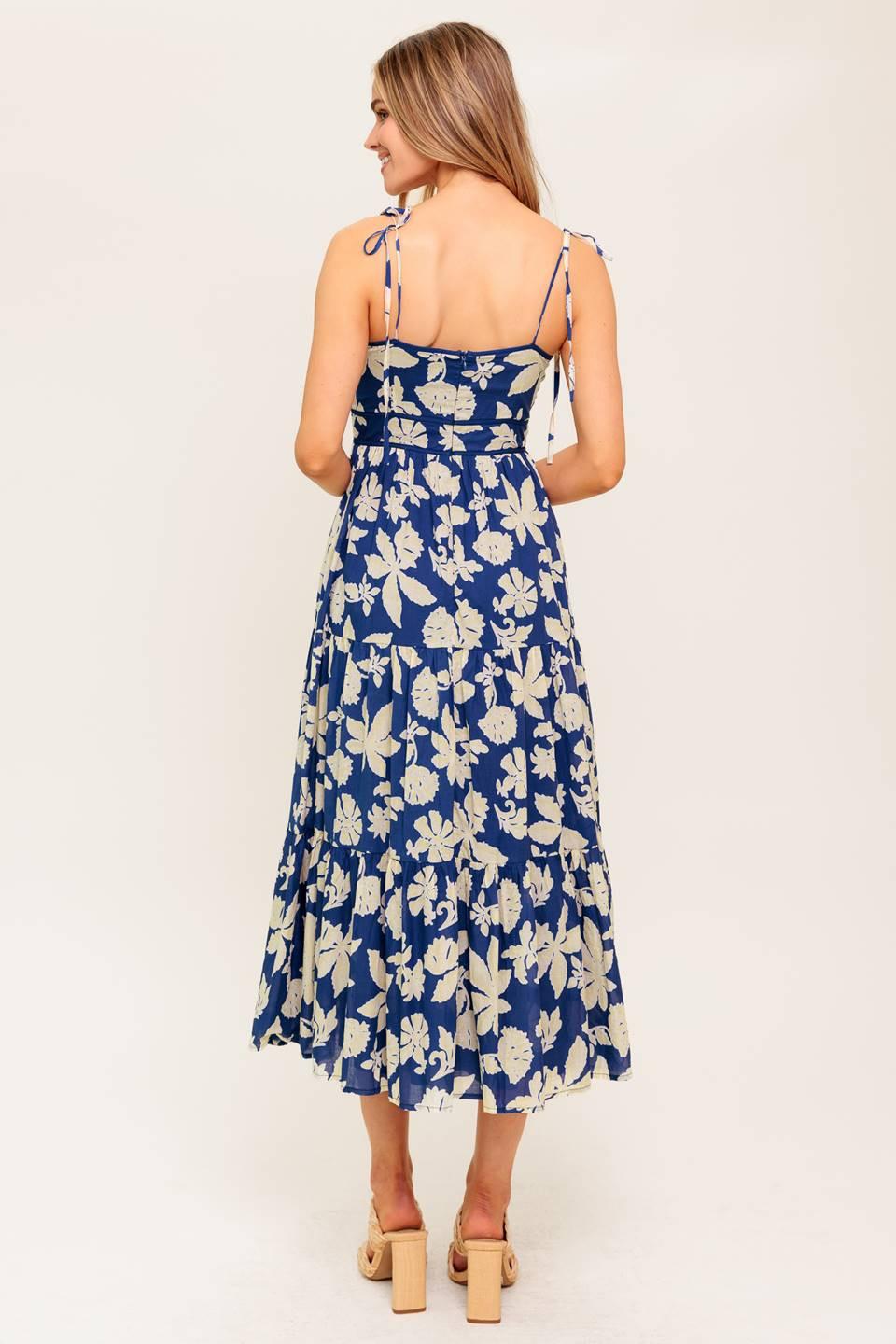 PETALS IN THE WIND WOVEN MIDI DRESS