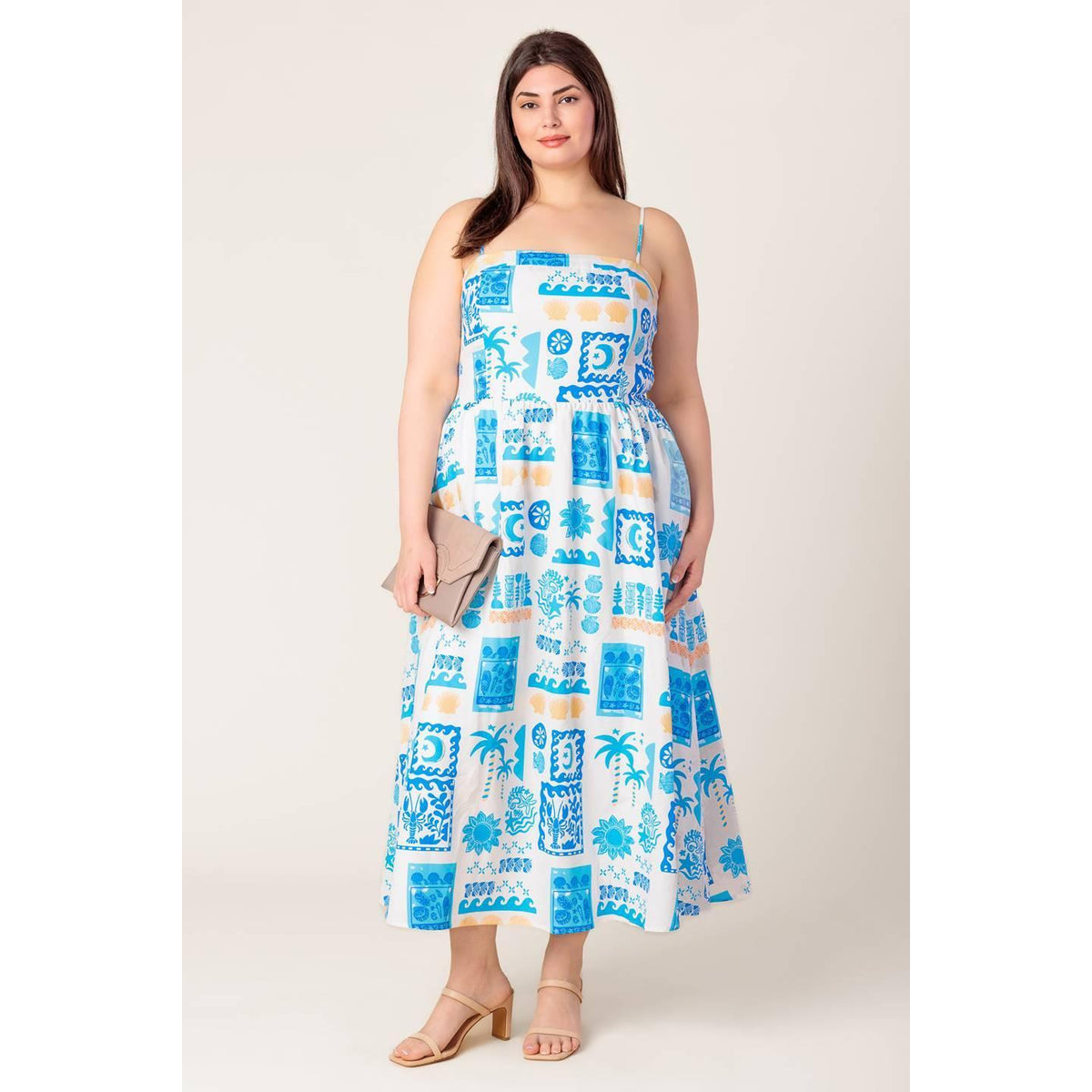 a woman in a dress