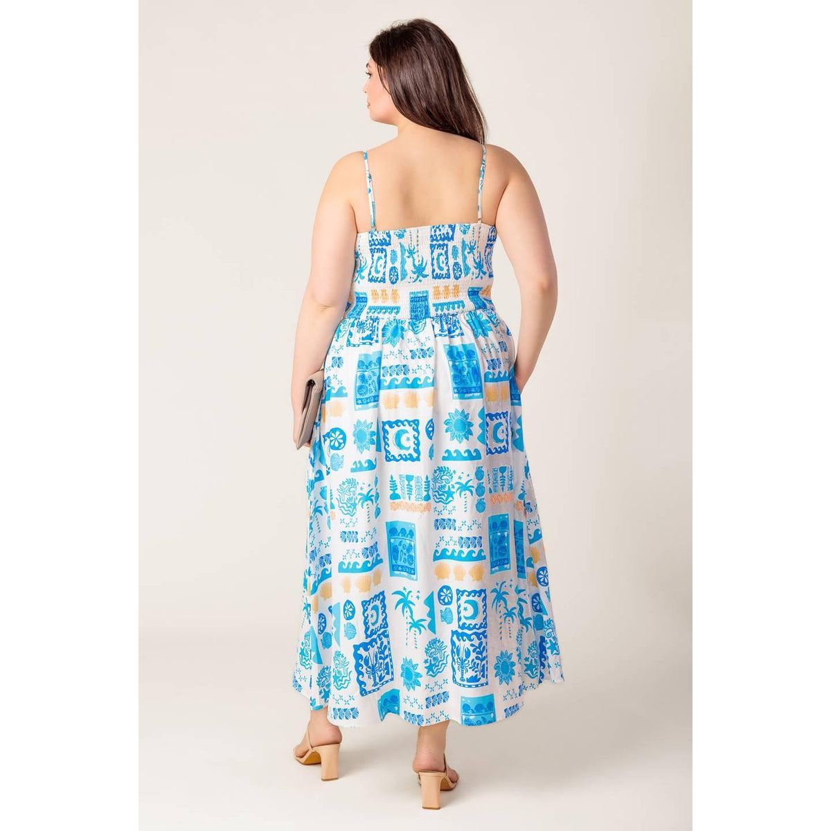 a woman in a dress