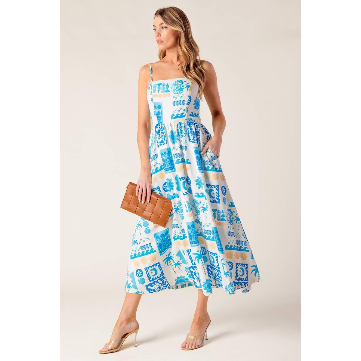 a woman in a dress