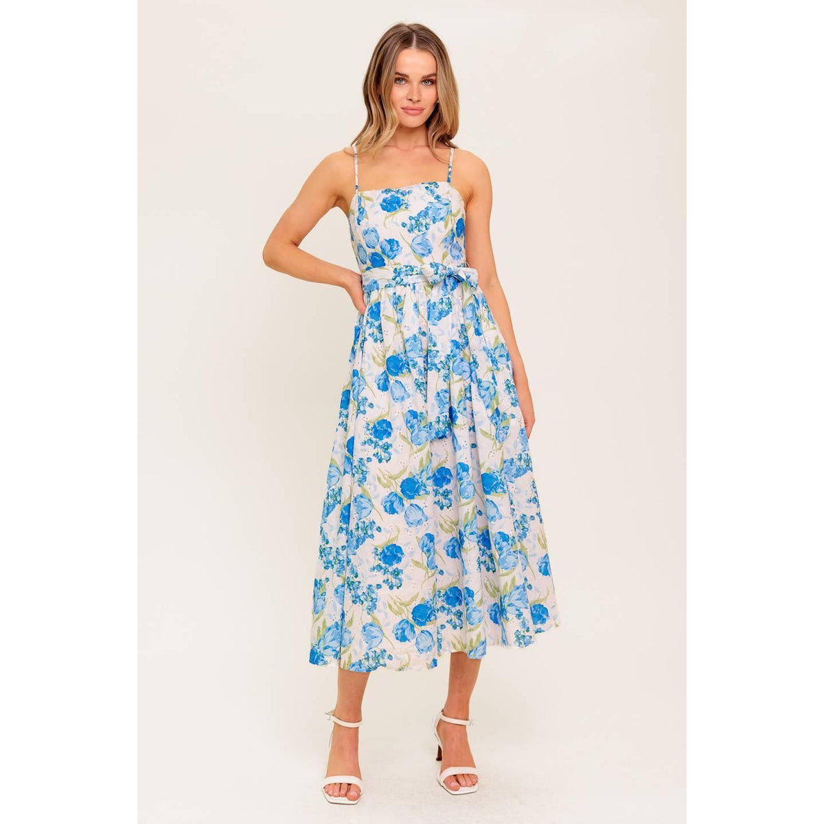 a woman in a dress