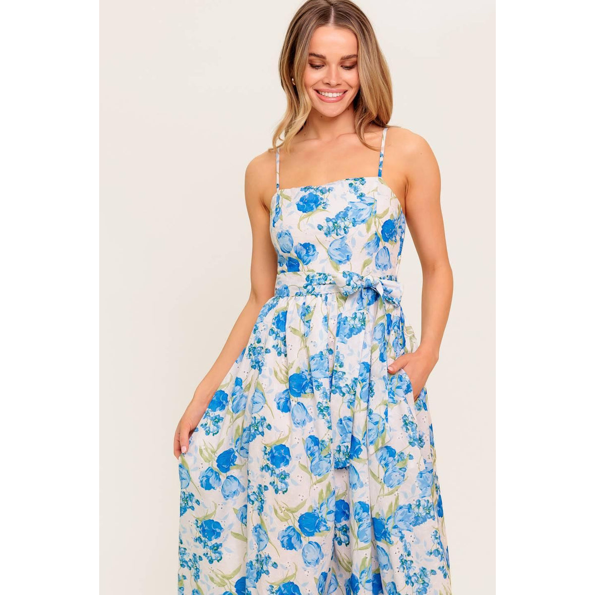 a woman in a dress