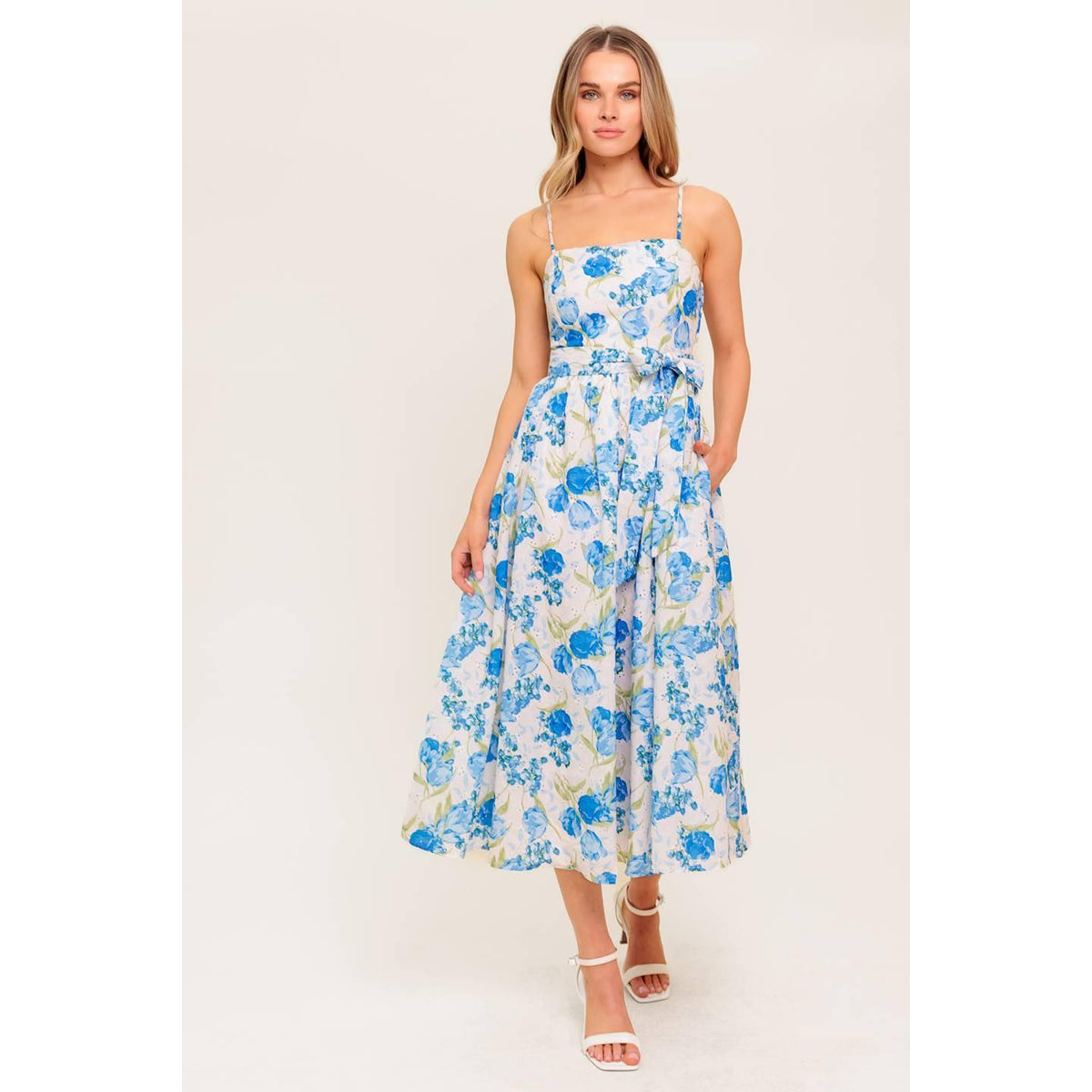 a woman in a dress