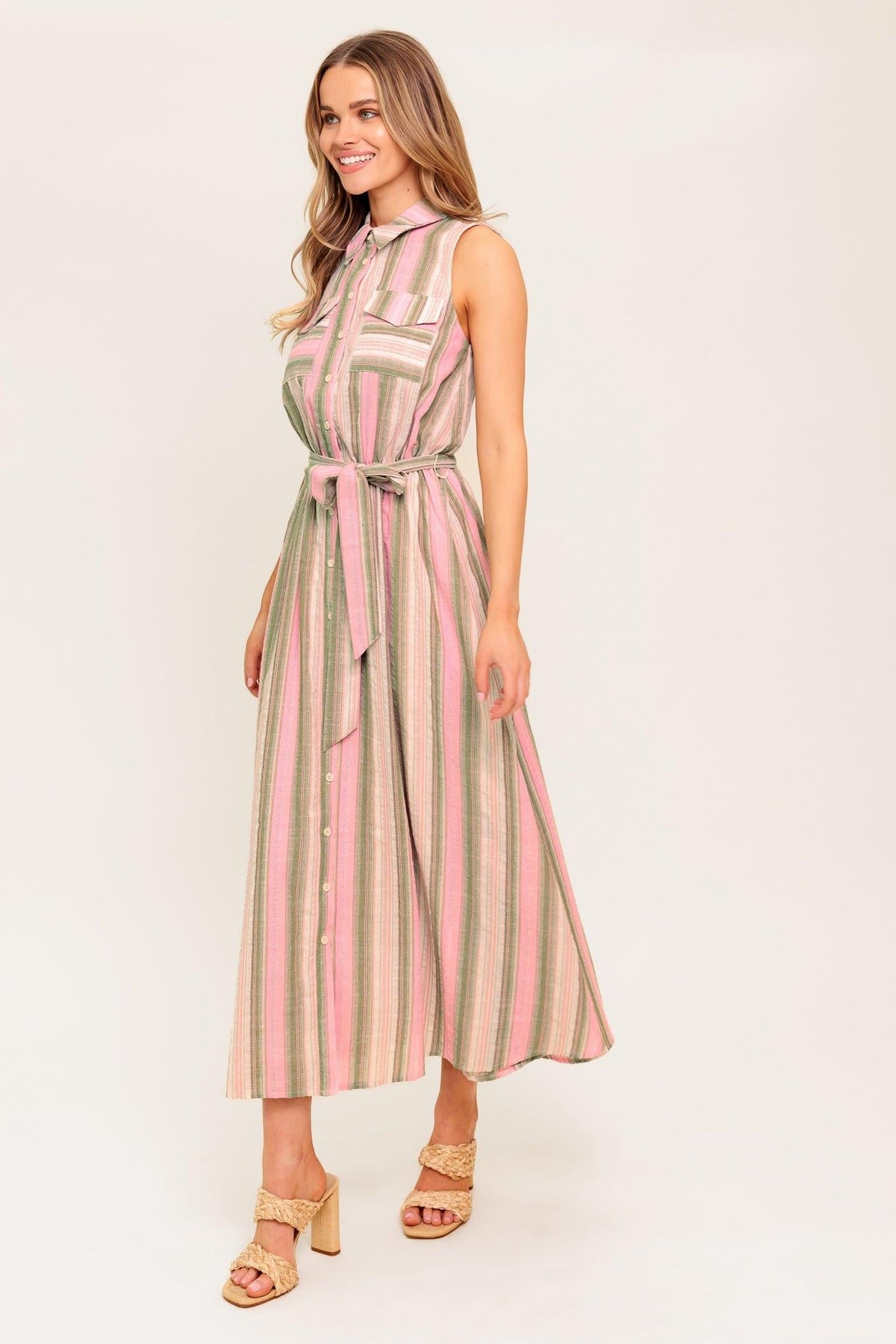 WIND ON MY SKIN WOVEN MIDI DRESS