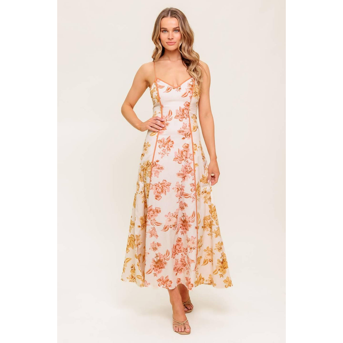 a woman in a dress