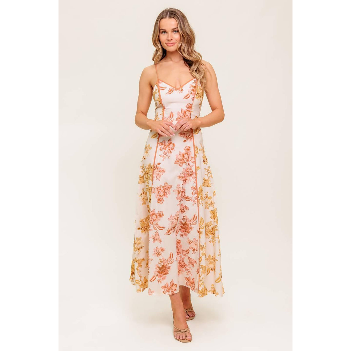 a woman in a dress