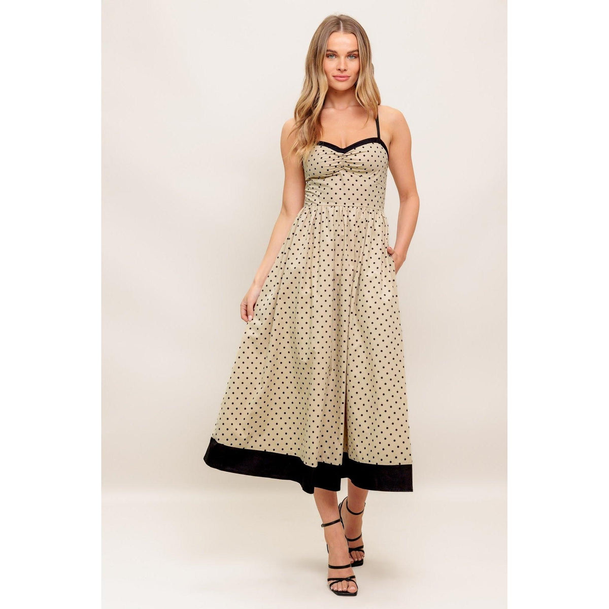 a woman in a dress