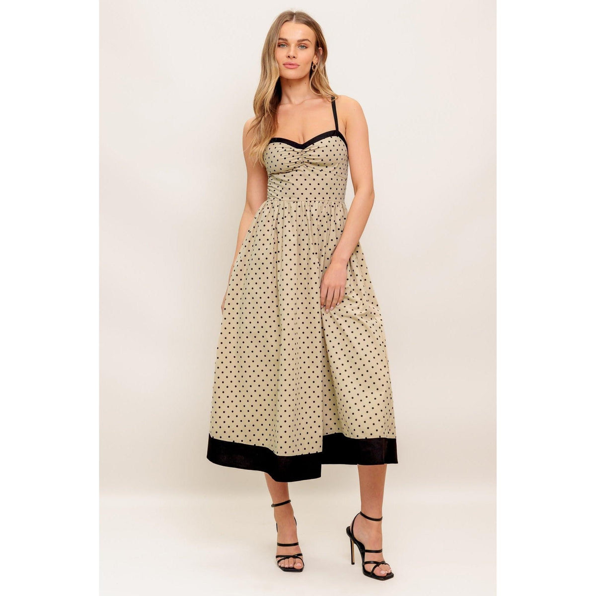 a woman in a dress