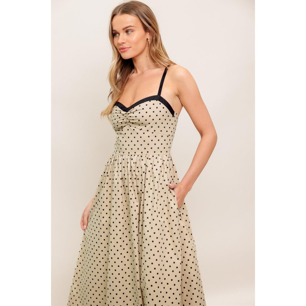 a woman in a dress
