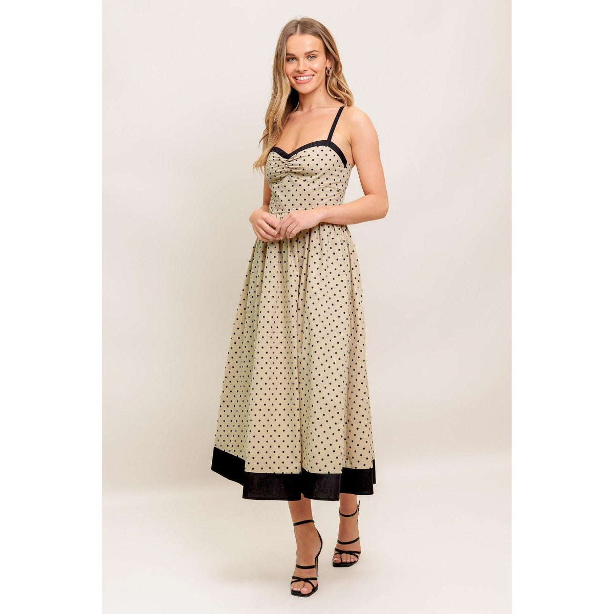 a woman in a dress